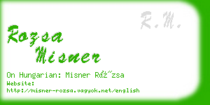 rozsa misner business card